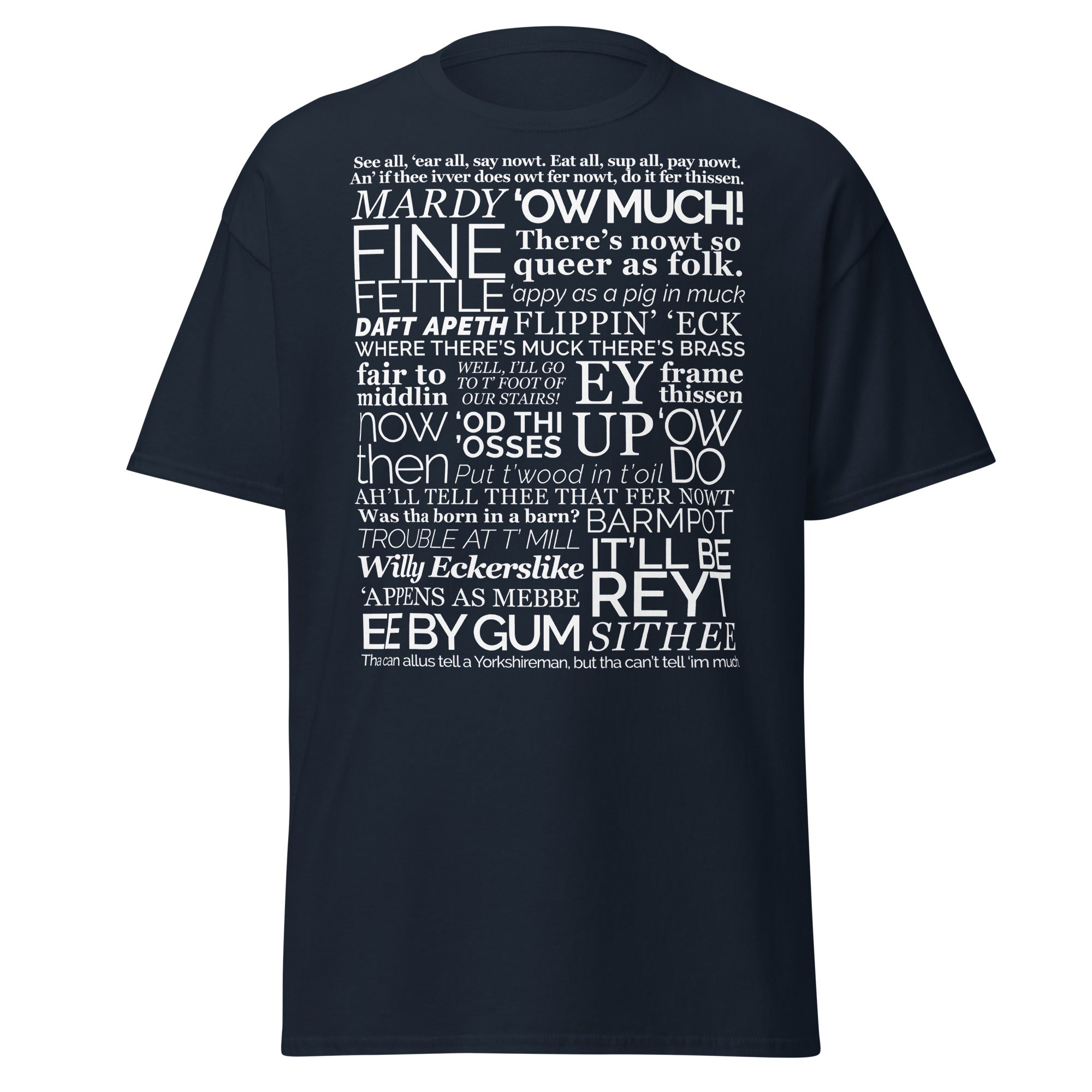 Yorkshire Dialect T shirt Yorkshire Stuff