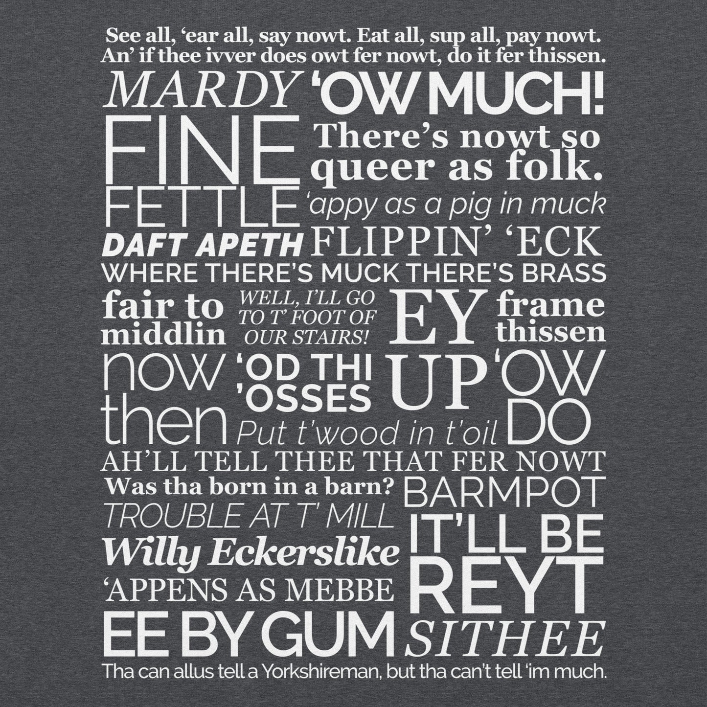 Yorkshire Sayings Hoodie